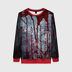 Женский свитшот Кровь на металле текстура