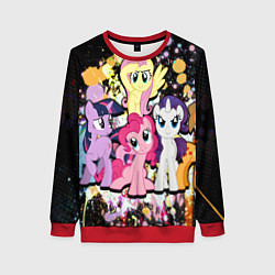 Свитшот женский My little pony band, цвет: 3D-красный