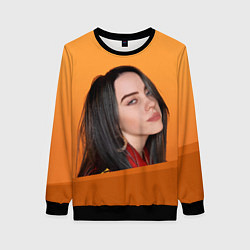 Свитшот женский BILLIE EILISH: Orange Mood, цвет: 3D-черный