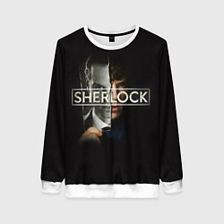 Свитшот женский Sherlock, цвет: 3D-белый