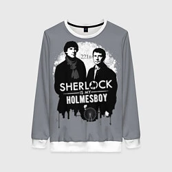 Свитшот женский Sherlock Holmesboy, цвет: 3D-белый