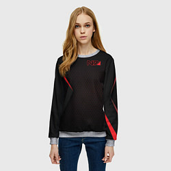 Свитшот женский Mass Effect N7, цвет: 3D-меланж — фото 2