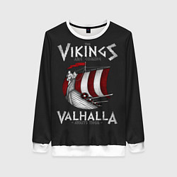 Свитшот женский Vikings Valhalla, цвет: 3D-белый