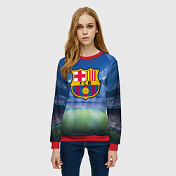 Свитшот женский FC Barcelona, цвет: 3D-красный — фото 2