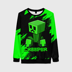 Свитшот женский MINECRAFT CREEPER, цвет: 3D-черный