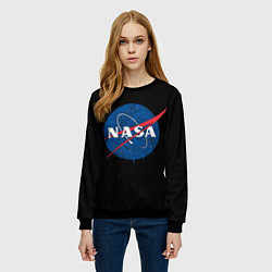 Свитшот женский NASA Краски, цвет: 3D-черный — фото 2