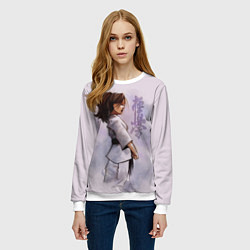 Свитшот женский Кёкусинкай девушка, цвет: 3D-белый — фото 2