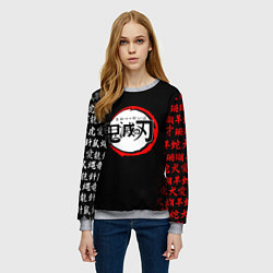 Свитшот женский KIMETSU NO YAIBA, цвет: 3D-меланж — фото 2