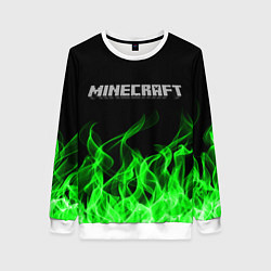 Свитшот женский MINECRAFT FIRE, цвет: 3D-белый