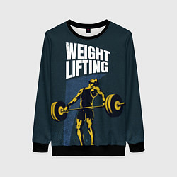 Свитшот женский Wheight lifting, цвет: 3D-черный