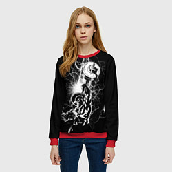 Свитшот женский Powerlifting, цвет: 3D-красный — фото 2