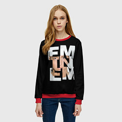 Свитшот женский Eminem, цвет: 3D-красный — фото 2