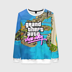 Свитшот женский GRAND THEFT AUTO:VICE CITY, цвет: 3D-белый