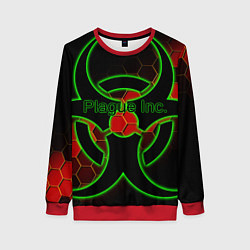 Свитшот женский Plague Inc, цвет: 3D-красный