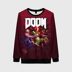 Свитшот женский Doom, цвет: 3D-черный