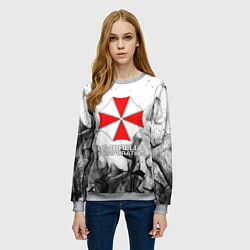 Свитшот женский UMBRELLA CORP, цвет: 3D-меланж — фото 2