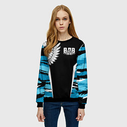 Свитшот женский Камуфляж ВДВ, цвет: 3D-черный — фото 2