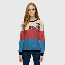 Свитшот женский Половое воспитание, цвет: 3D-черный — фото 2
