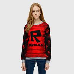 Свитшот женский Roblox, цвет: 3D-меланж — фото 2