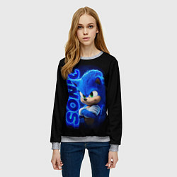 Свитшот женский SONIC, цвет: 3D-меланж — фото 2