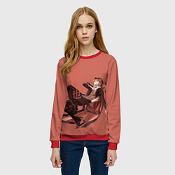 Свитшот женский Чуя Накахара, цвет: 3D-красный — фото 2