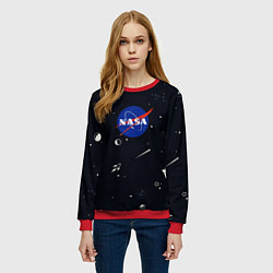 Свитшот женский NASA, цвет: 3D-красный — фото 2