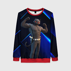 Свитшот женский Fortnite Meowscles Shadow, цвет: 3D-красный