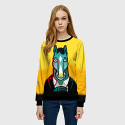 Свитшот женский BoJack Horseman, цвет: 3D-черный — фото 2