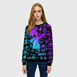 Свитшот женский FORTNITE X MARSHMELLO, цвет: 3D-черный — фото 2