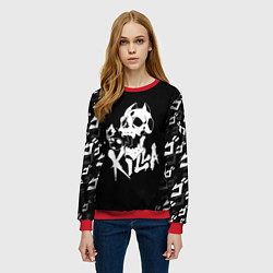 Свитшот женский KILLER QUEEN, цвет: 3D-красный — фото 2