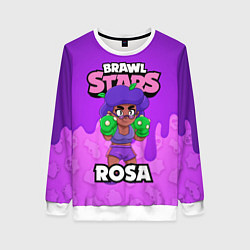 Свитшот женский BRAWL STARS ROSA, цвет: 3D-белый