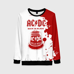 Свитшот женский ACDC Back in Black, цвет: 3D-черный