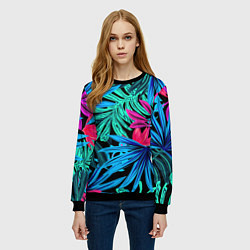 Свитшот женский Тропикана, цвет: 3D-черный — фото 2