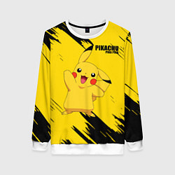 Свитшот женский PIKACHU: PIKA PIKA, цвет: 3D-белый