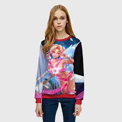 Свитшот женский HI, цвет: 3D-красный — фото 2