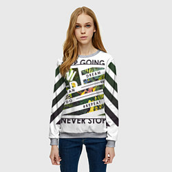 Свитшот женский Off-White: Keep Going, цвет: 3D-меланж — фото 2