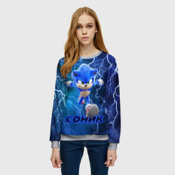 Свитшот женский SONIC, цвет: 3D-меланж — фото 2