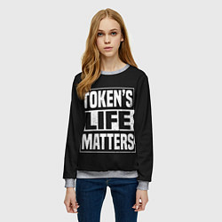 Свитшот женский TOKENS LIFE MATTERS, цвет: 3D-меланж — фото 2