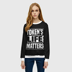 Свитшот женский TOKENS LIFE MATTERS, цвет: 3D-белый — фото 2