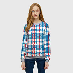 Свитшот женский Текстура Сумка Челнока, цвет: 3D-меланж — фото 2