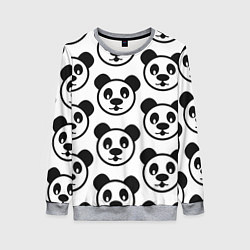 Свитшот женский Panda, цвет: 3D-меланж
