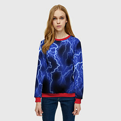 Свитшот женский МОЛНИЯ NEON, цвет: 3D-красный — фото 2