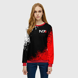 Свитшот женский MASS EFFECT N7, цвет: 3D-красный — фото 2