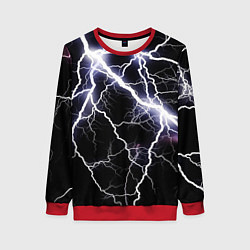 Свитшот женский Молния, цвет: 3D-красный