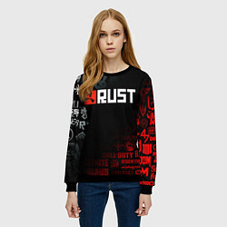 Свитшот женский RUST, цвет: 3D-черный — фото 2