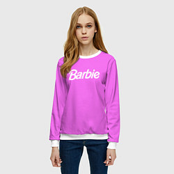 Свитшот женский Barbie, цвет: 3D-белый — фото 2