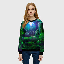 Свитшот женский Дорога в храм, цвет: 3D-черный — фото 2