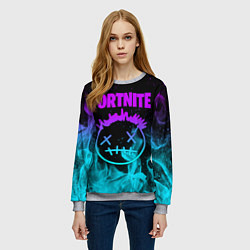 Свитшот женский FORTNITE X TRAVIS SCOTT, цвет: 3D-меланж — фото 2