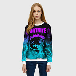 Свитшот женский FORTNITE X TRAVIS SCOTT, цвет: 3D-белый — фото 2