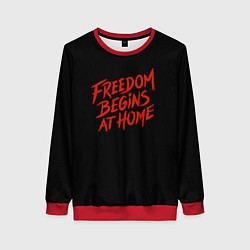 Свитшот женский Freedom, цвет: 3D-красный